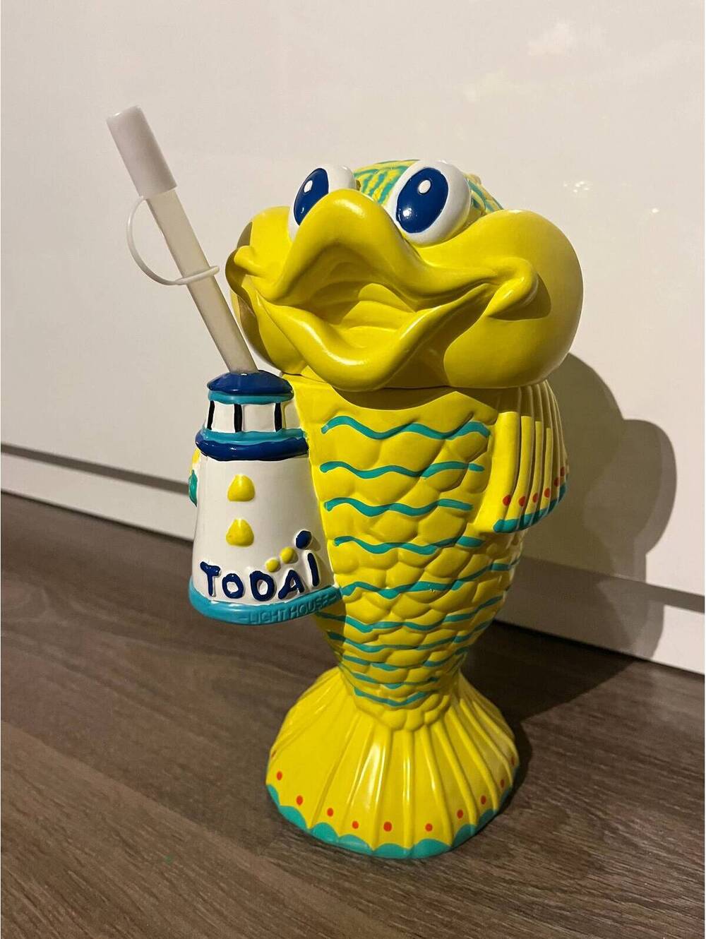 Rare Brand New Vintage Todai Lighthouse Fish Drinking Cup Tumblr 11” -